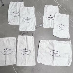 Prada White Dust Bags Set